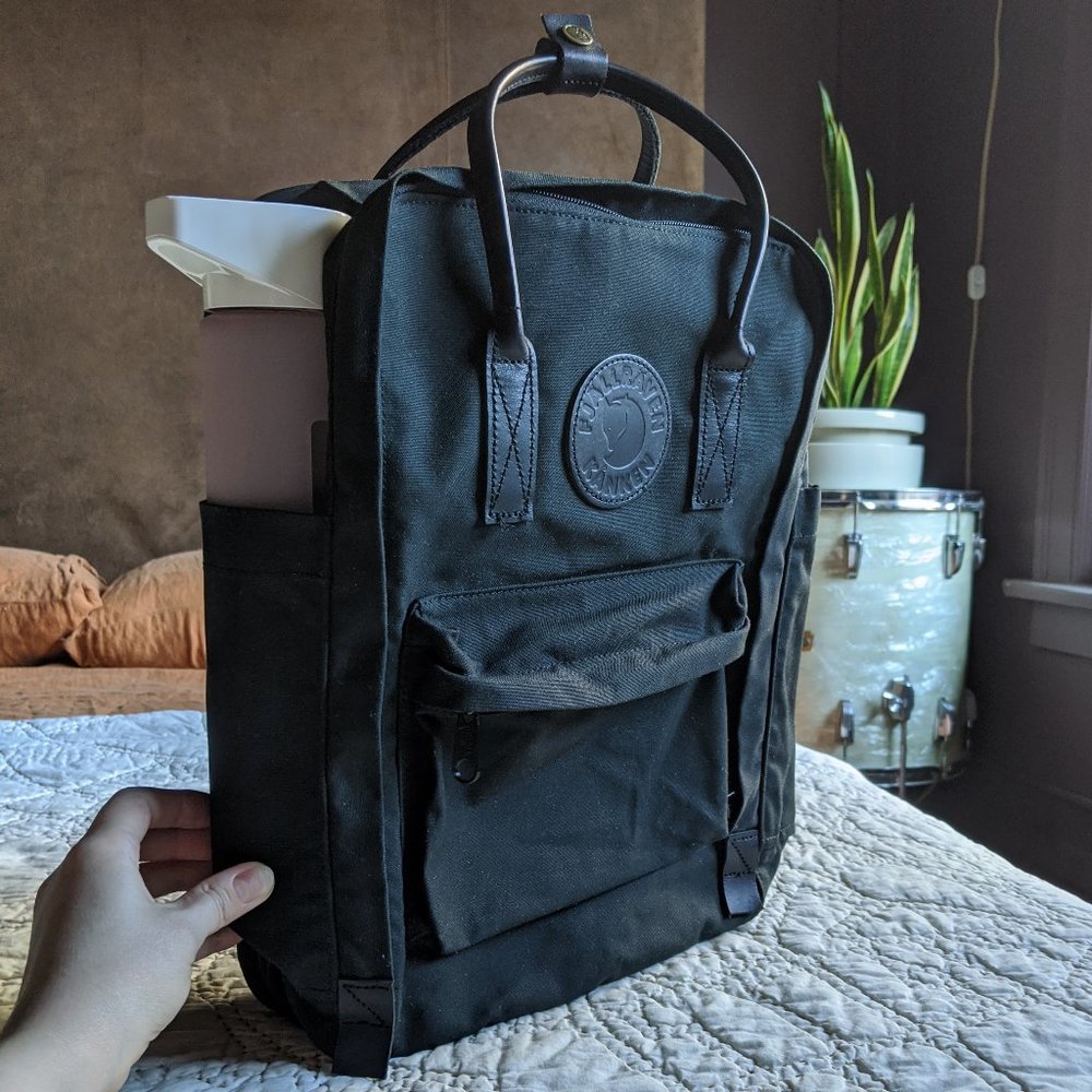 KANKEN No 2 w/ Black Leather + Pocket Water Bottle